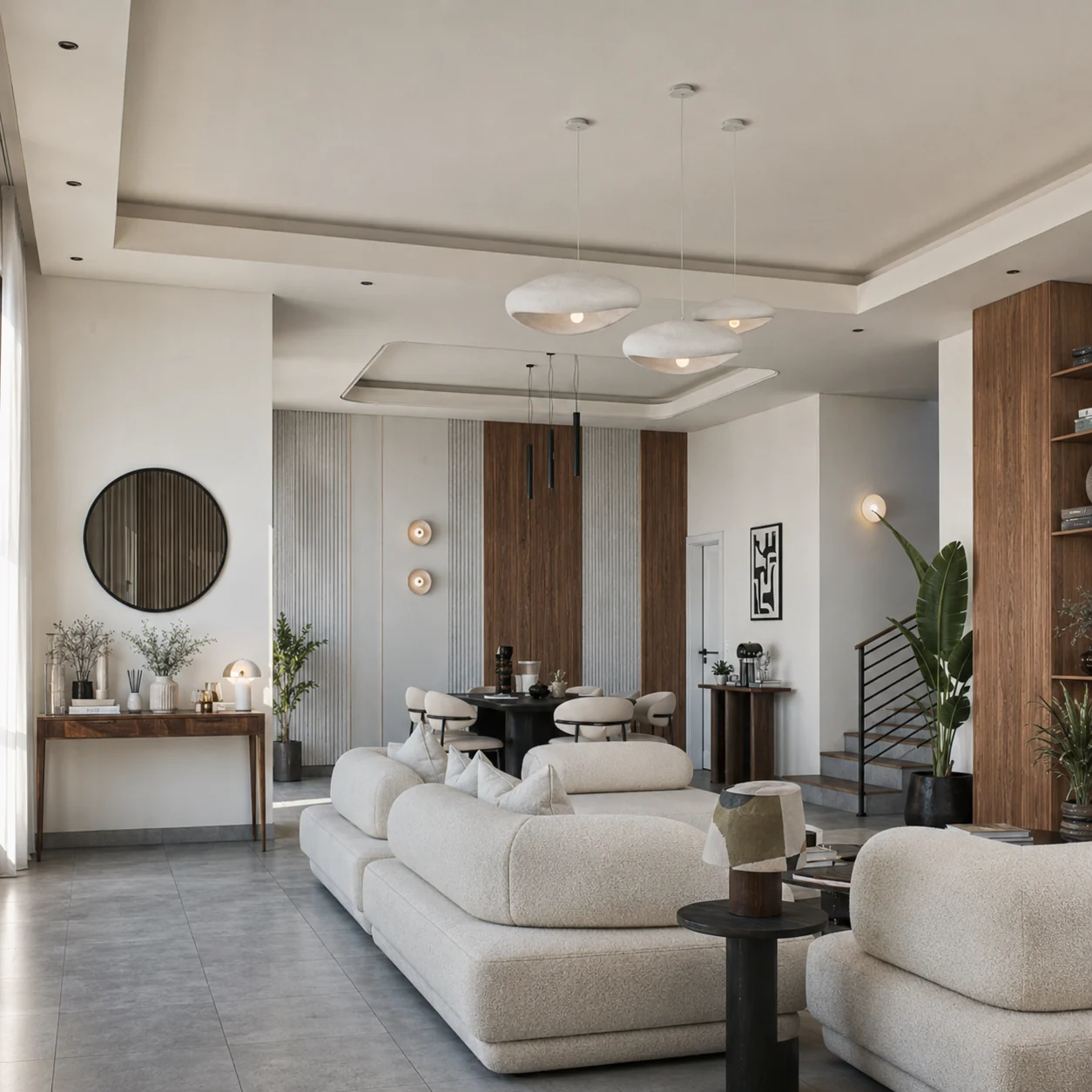 BCR Private Villa living and dining interior