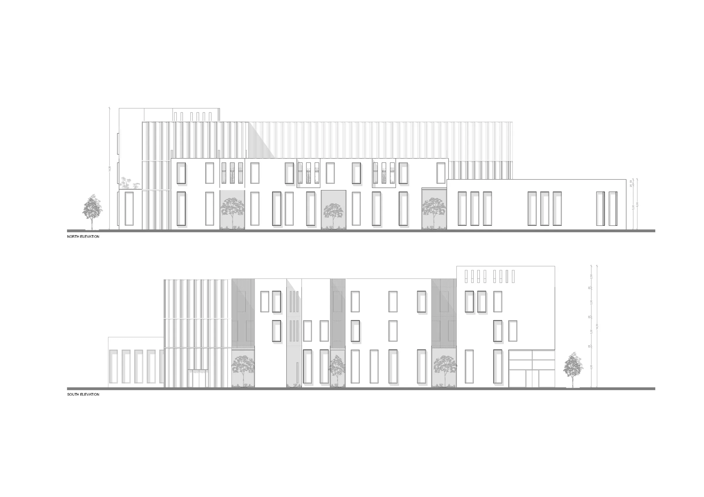 Primary building elevations