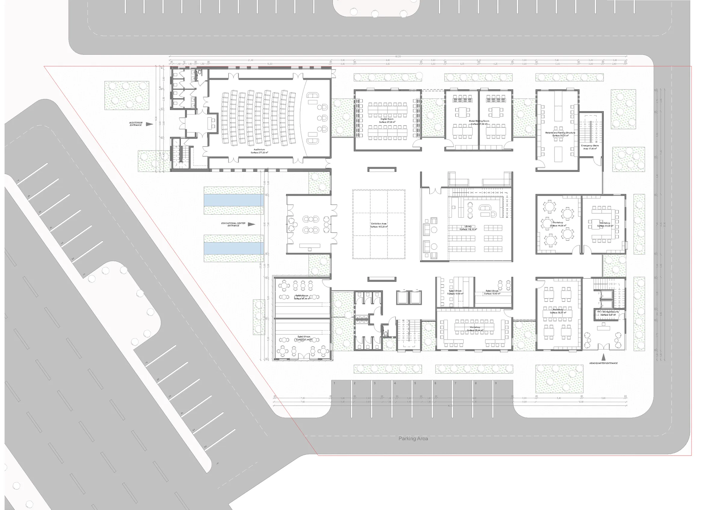 Ground-floor architectural plan