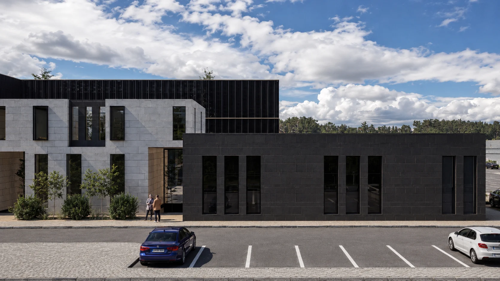 Lower educational wing and external frontage