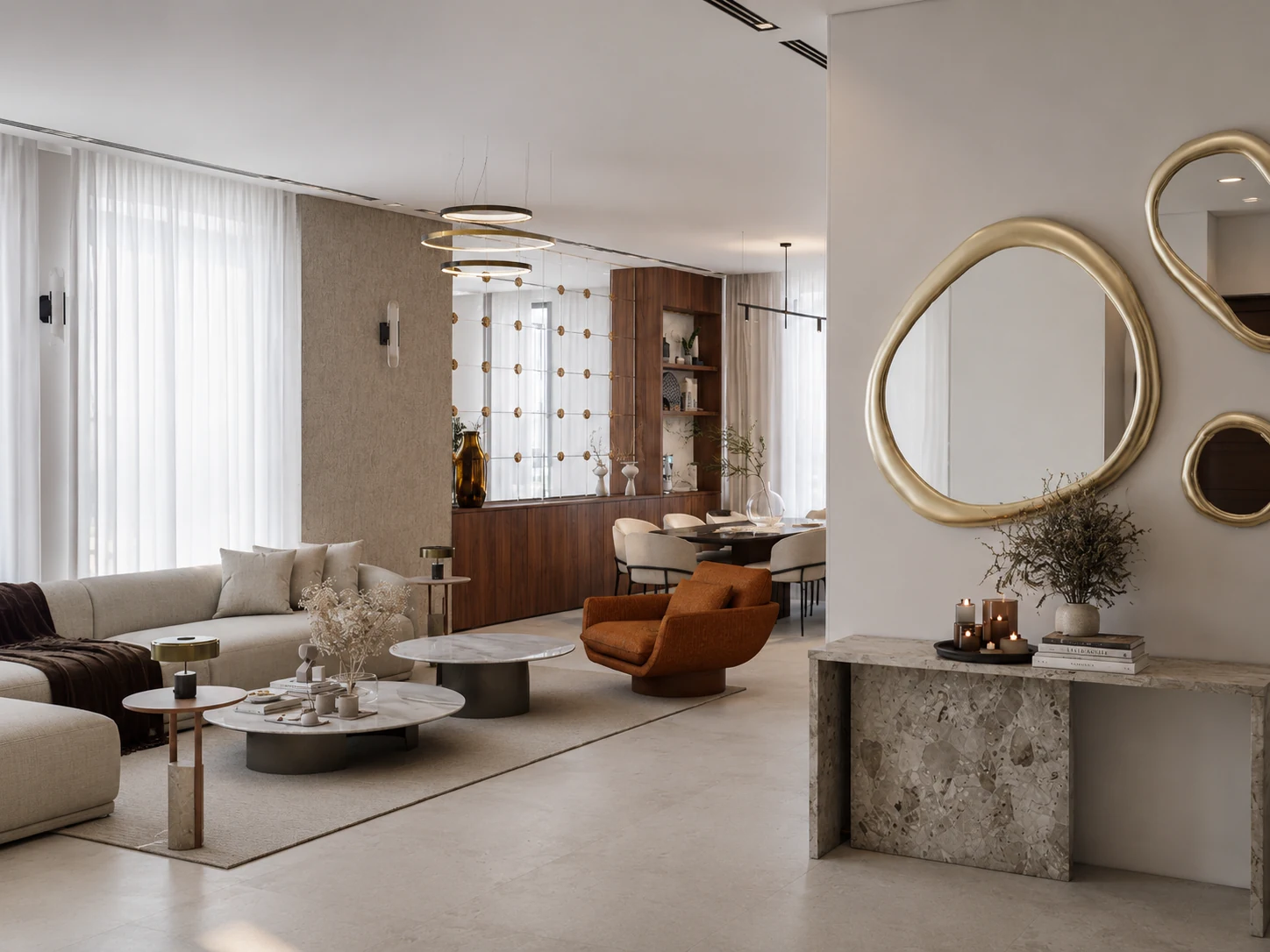 Contemporary private villa interior in Riyadh