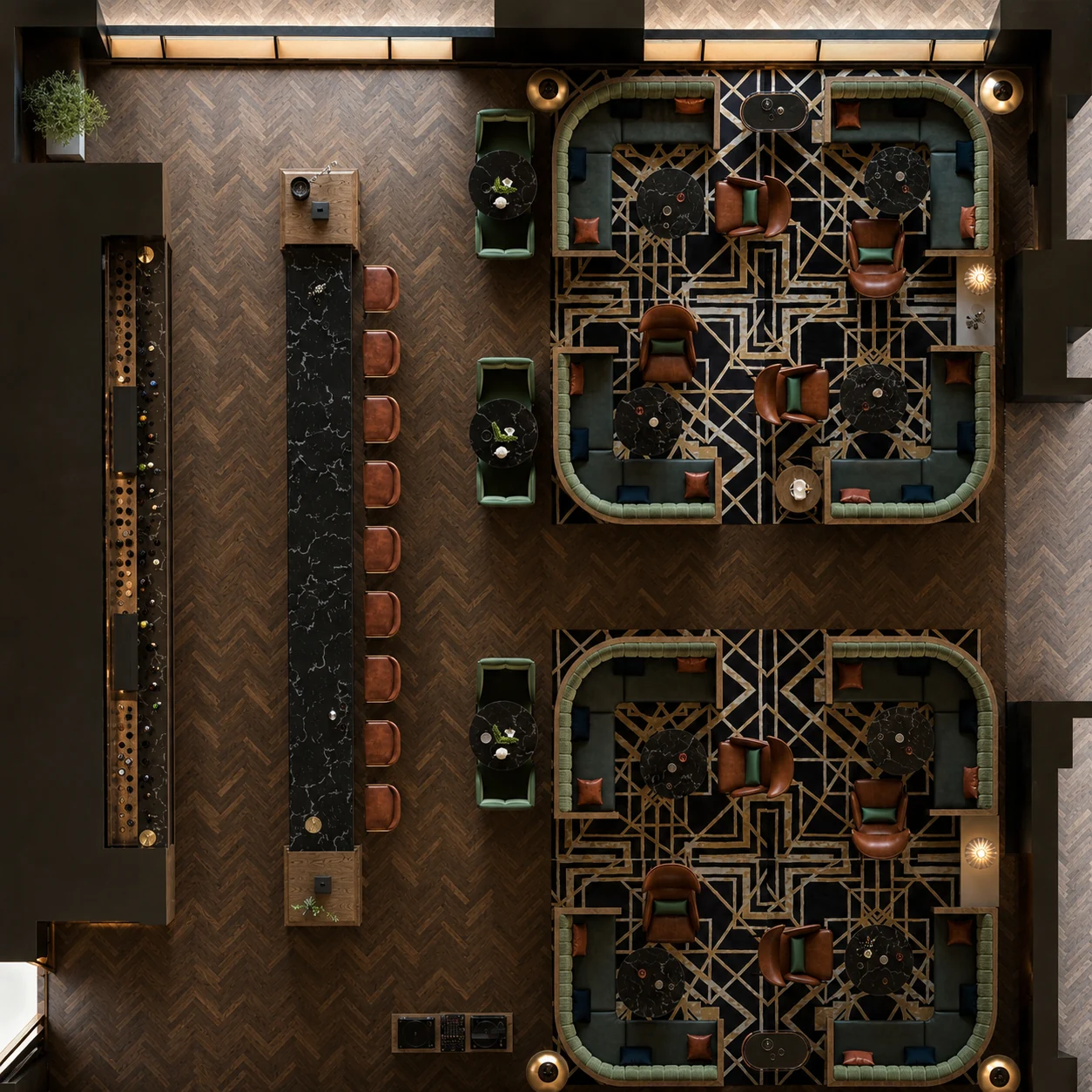 St. Regis Lounge & Bar developed layout visualisation